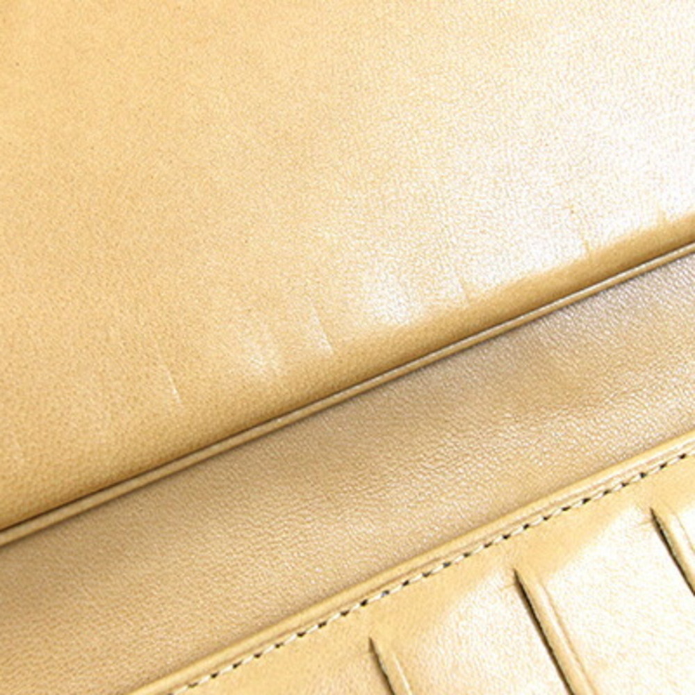CHANEL Authentic Vintage Cream Caviar Leather Logo Wallet - Picture 9 of 9